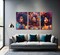 3Pcs African American Women Canvas Wall Art Colorful Graffiti Afro Girl Painting Modern Abstract Aesthetic Pictures Wall Decor Posters Print Artwork for Living Room Bedroom Home Decoration